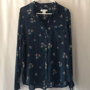 Liz Claiborne Bird Collared Blouse
